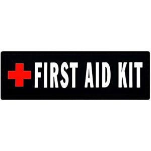 First Aid Kit PVC Rubber Patch - 3 x 1 Inch Hook Fastener Backing