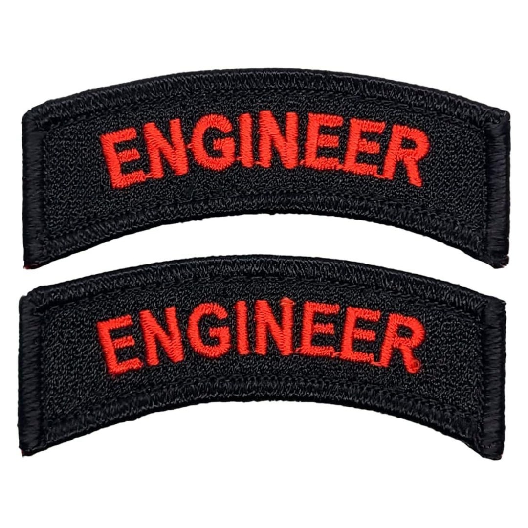 Operator Rocker Patch Engineer Rocker Tab Patch 2pc Bundle - 2.75 X 1 Inch Hook Fastener ...
