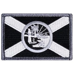 Florida Flag Embroidered Patch - 3 x 2 Inch Hook Fastener Backing