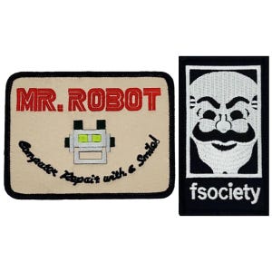 Mr. Robot Fsociety TV Show Embroidered Patch - Inch Iron on or Sew on