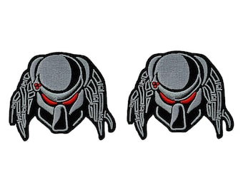 Predator Alien Hunter Embroidered Patch - 2pc 3 x 2.5 Inch Iron On or Sew On