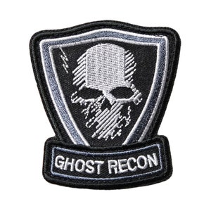 Ghost Skull Recon Embroidered Morale Patch - 2.75 X 3 Inch Hook Fastener Backing