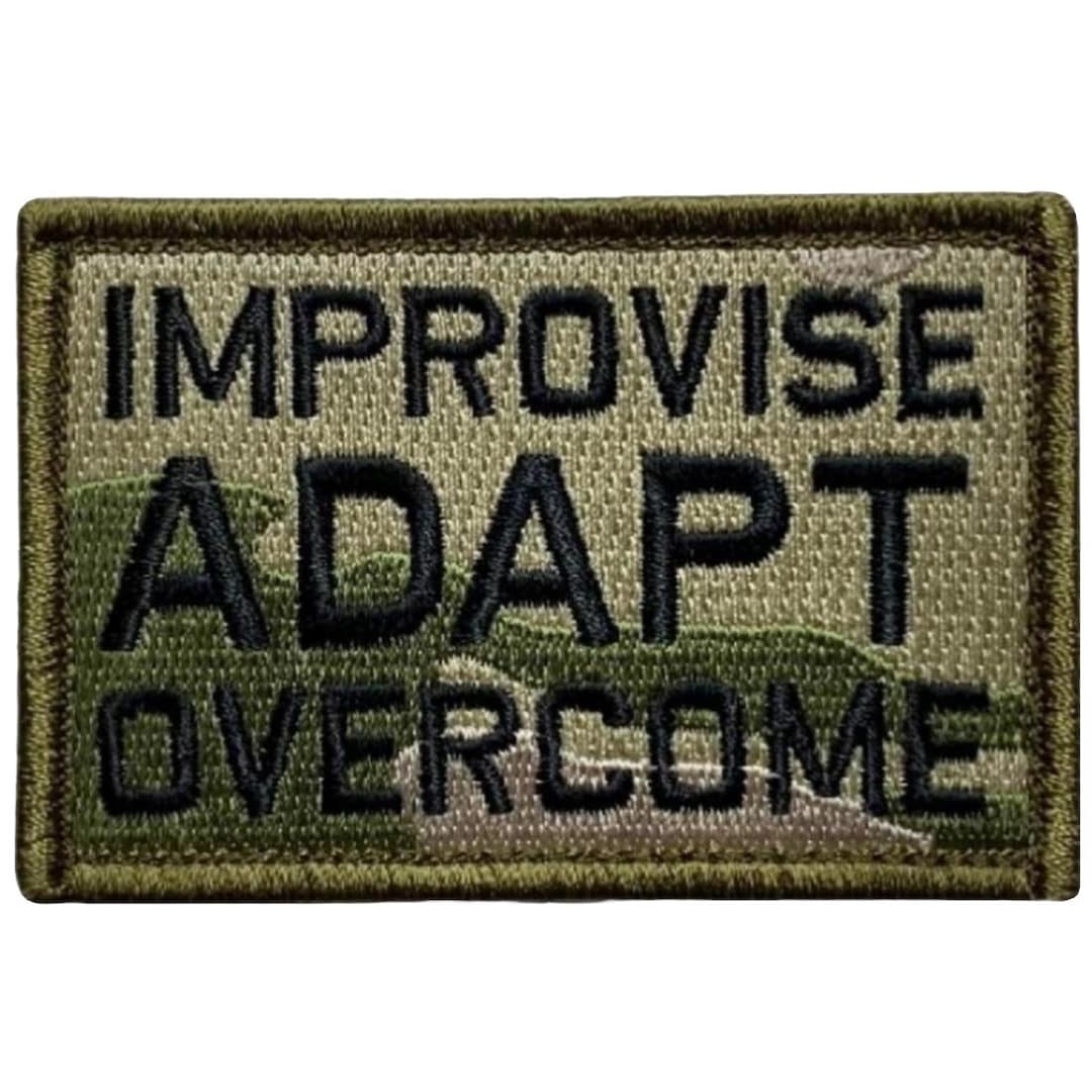 Interceede Patch Improvise Adapt Overcome Embroidered Patch - 3 X 2 Inch Hook Fastener ...