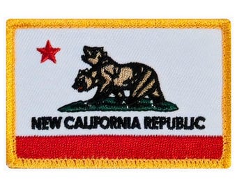 New California Republic Flag Fallout Embroidered Patch -  3" X 2"