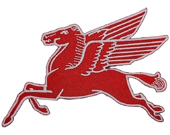 Flying Pegasus Embroidered Patch - 4 x 3 Inch Iron On or Sew On
