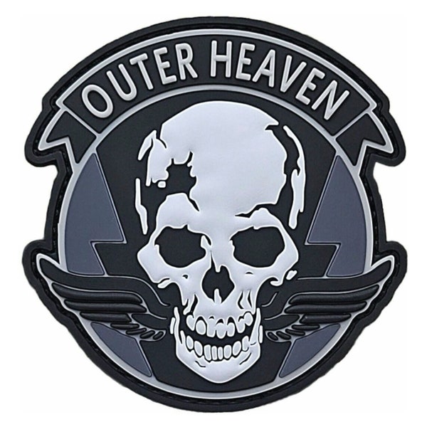 Metal Gear Solid Outer Heaven Phantom Pain 3D PVC Rubber Patch - 3 x 3 Inch Hook Fastener Backing