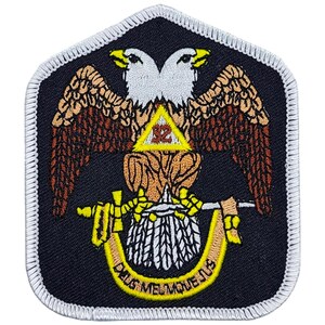 Masonic Scottish Rite 32nd Degree Color Patch - 3 x 3.5 Inch Iron On or Sew On