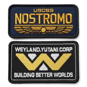USCSS Nostromo Weyland Yutani Alien Patch - 2pc Iron On or Sew On
