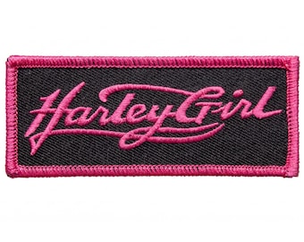Lady Rider Harley Biker Girl Embroidered Patch - 4 x 1.5 Inch Iron On or Sew On