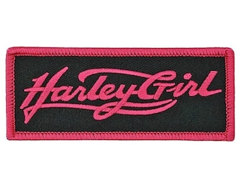 Lady Rider Harley Biker Girl Embroidered Patch - 4 x 1.5 Inch Iron On or Sew On