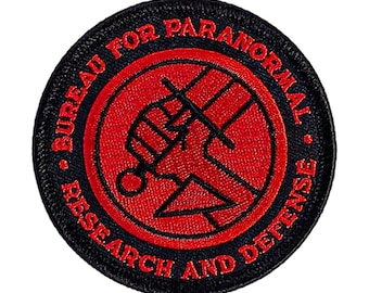 Iron On Hellboy Research Defense Patch - 3 x 3 Inch Iron On or Sew On