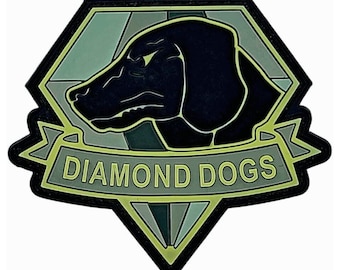 Diamond Dogs Metal Gear Solid 3D PVC Rubber Patch - 3 x 2.5 Inch Hook Fastener Backing