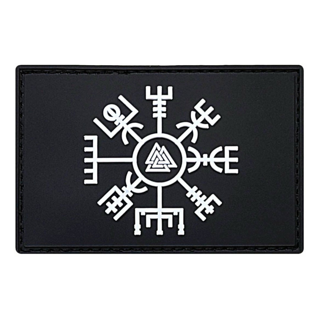 thumbnail image 2 of Embroidered Viking Vegvisir Compass Patch With Hook & Loop Backing For DIY 2 of 5