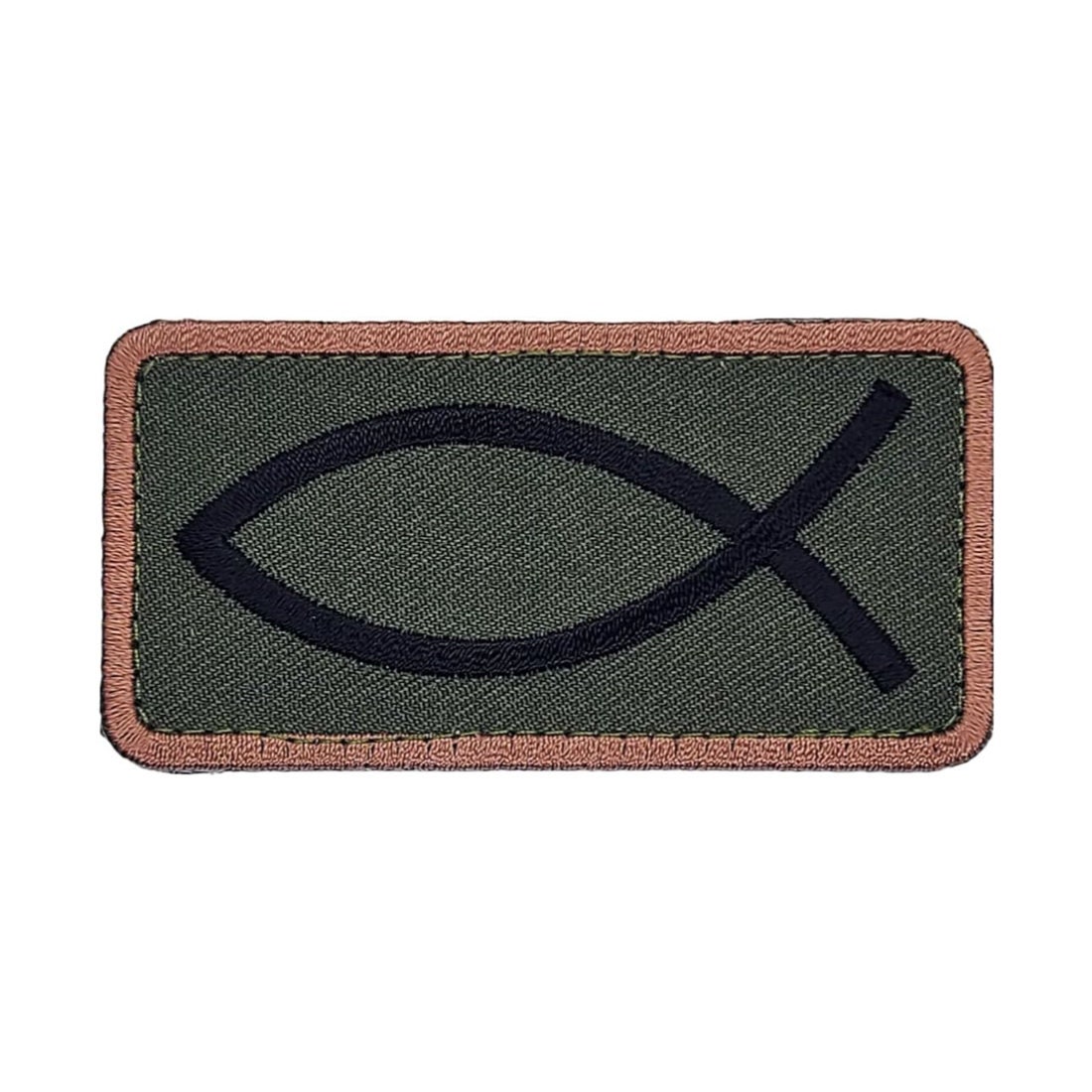 Jesus Fish Christian Embroidered Ichthys Patch - 2pc 3 X 1.5 Inch Hook ...