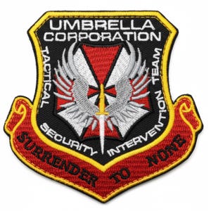 Umbrella Corporation Surrender to None Morale Patch - 3.5 Inch Hook Fastener Backing