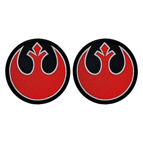 Iron On Rebel Alliance Squadron Jedi Order Patch - 2pc 3 x 3 Inch Iron On or Sew On