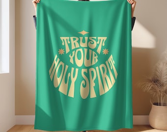 Manta de terciopelo ligera e inspiradora, regalo cristiano para inauguración de la casa, regalo relajante para mamá.