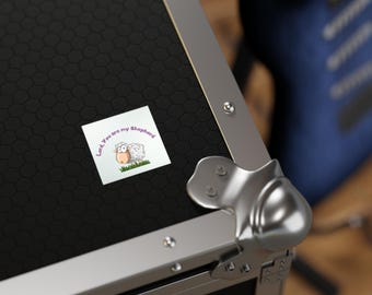 Pegatina cuadrada divertida para decoración escolar, interior y exterior