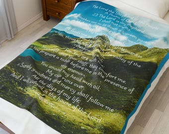 Manta de terciopelo ligera e inspiradora, versión bíblica, cómoda manta cristiana, regalo de inauguración de la casa para todos.