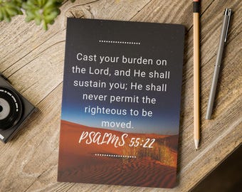 Diario inspirador de tapa blanda, diseño de fe, cuaderno de reflexión y gratitud, diario religioso para ella, diario de fe, escritura cristiana.