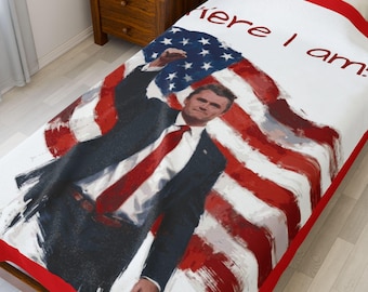 Manta de terciopelo con cita motivacional, acogedora y ligera, ideal como decoración cristiana para el hogar, regalo inspirador, cómodo y relajante para patriotas.