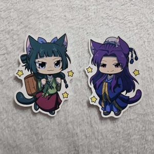 Maomao and Jinshi Neko Chibi Stickers
