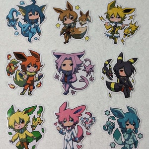 Eevee Chibi Boys Stickers