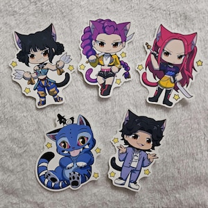 Kpop Demon Hunter Chibi Neko Stickers