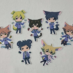 Ouran Host Club Neko Chibi Stickers