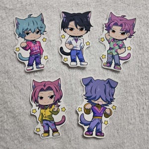 Saja Boys Chibi Neko Stickers