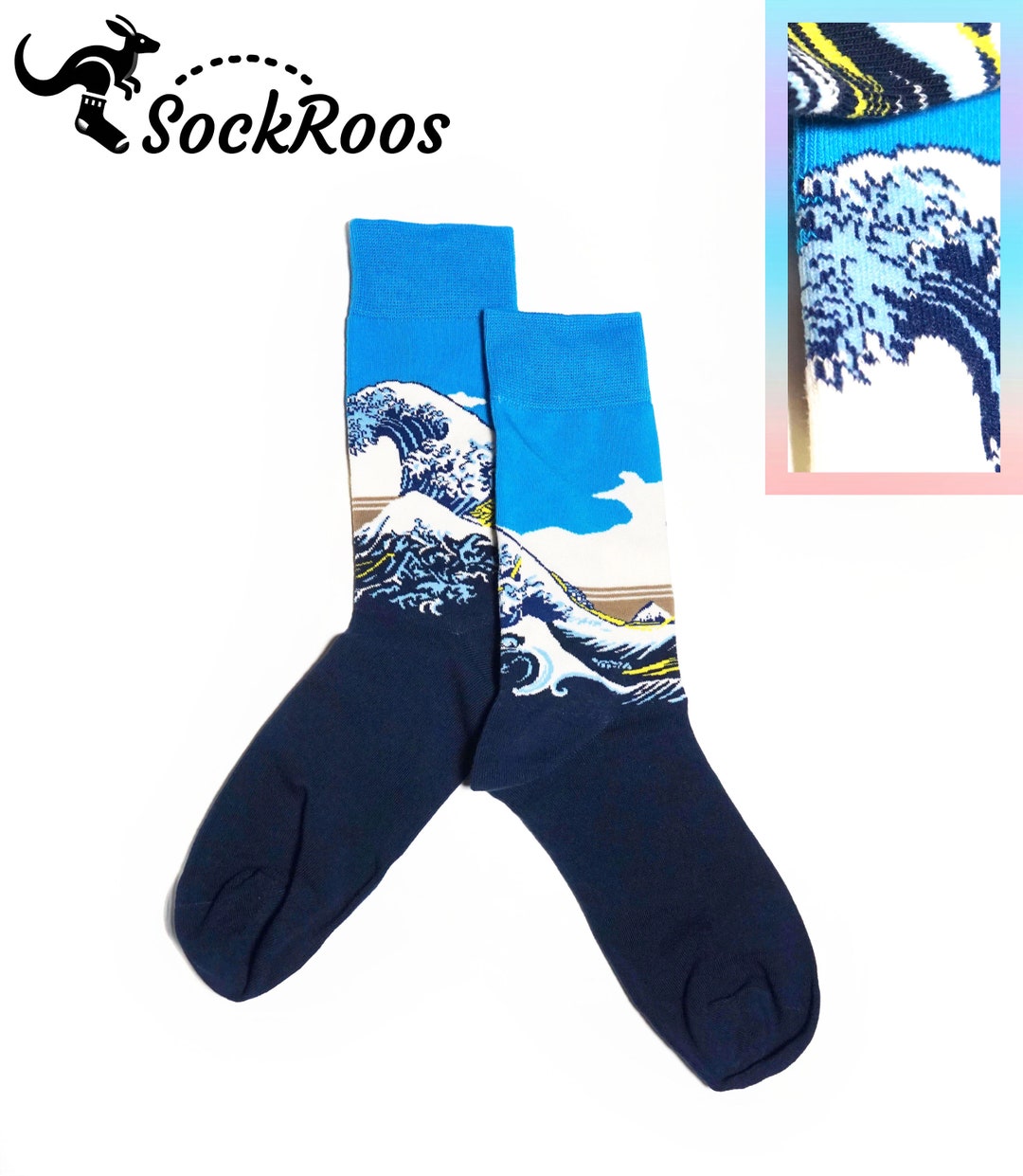 Sockroos Collection the Great Wave off Kanagawa Unisex Socks Gifts for Him & Her Socks Gifts
