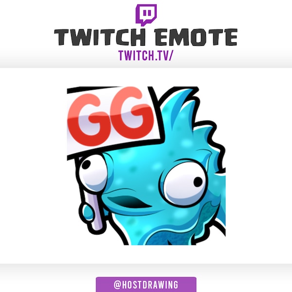 Flopper Slurpfish GG FishStick Twitch YouTube Discord Emote | Chibi Emotes | Battle Royale Emotes | Battle Royale | GG Emote