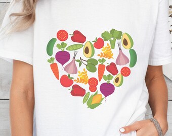 Vegetable T-shirt, Vegetable Shirt, Organic T-shirt, Kale Shirt, Vegetable Garden Shirt, Unisex Softstyle T-shirt