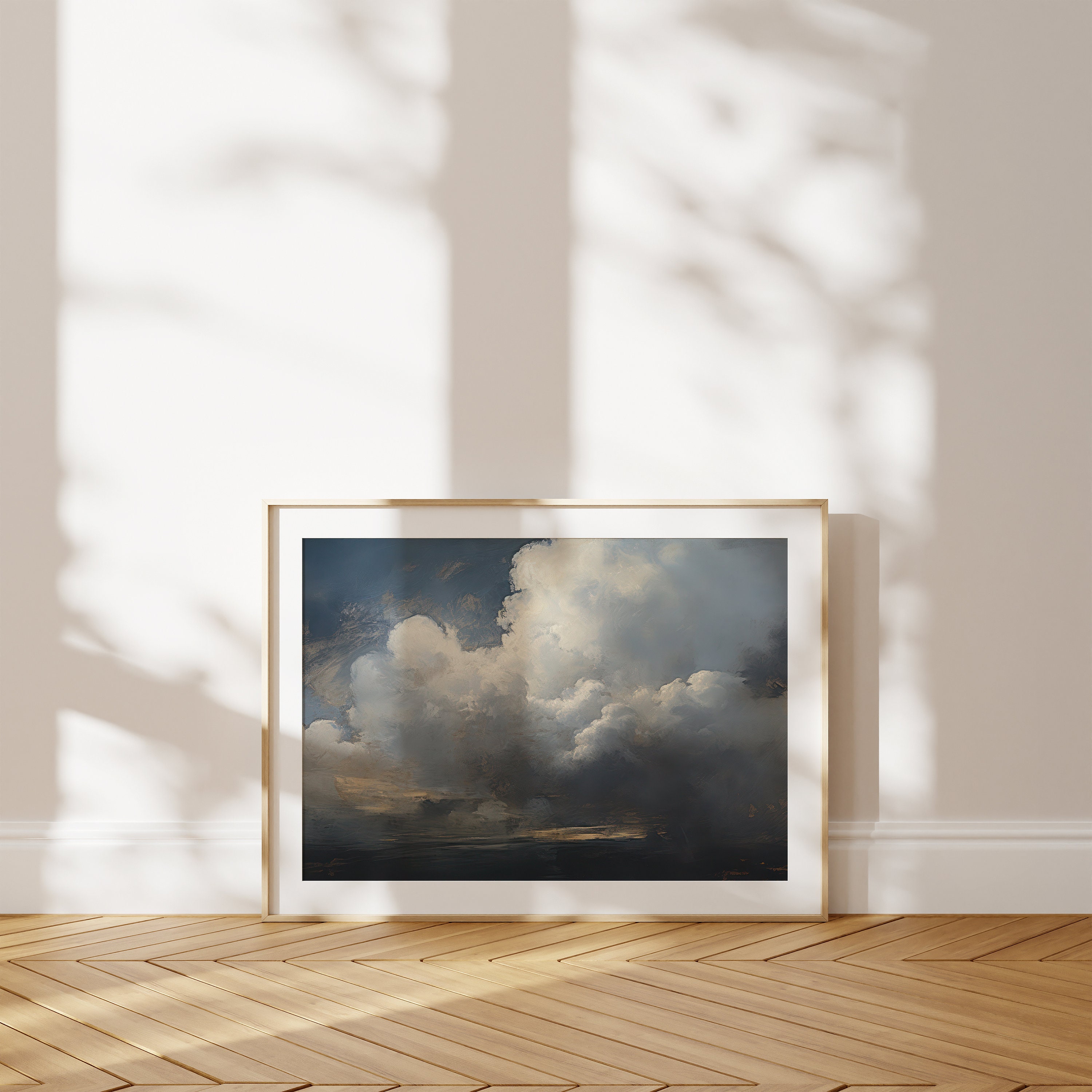 Vintage Clouds Study Painting, Sky Wall Art Print, Nature Decor ...
