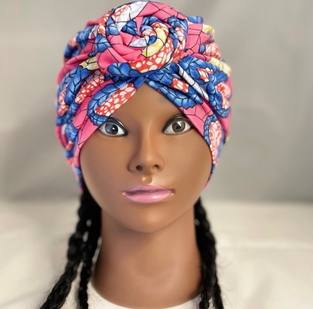 Pre Tied Head Wrap Turban, Cancer Hair Wrap, African Hair Cap, Pre Made