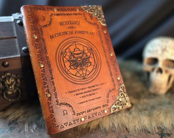 Handmade Leather Bestiary & Alchemical Compendium
