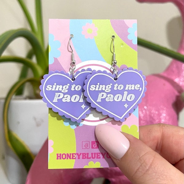 Sing To Me Paolo Lizzie Mcguire Earrings - Cute Quirky Y2K Funky Cottagecore Kawaii