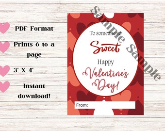 Simple Valentine's Day gift tag