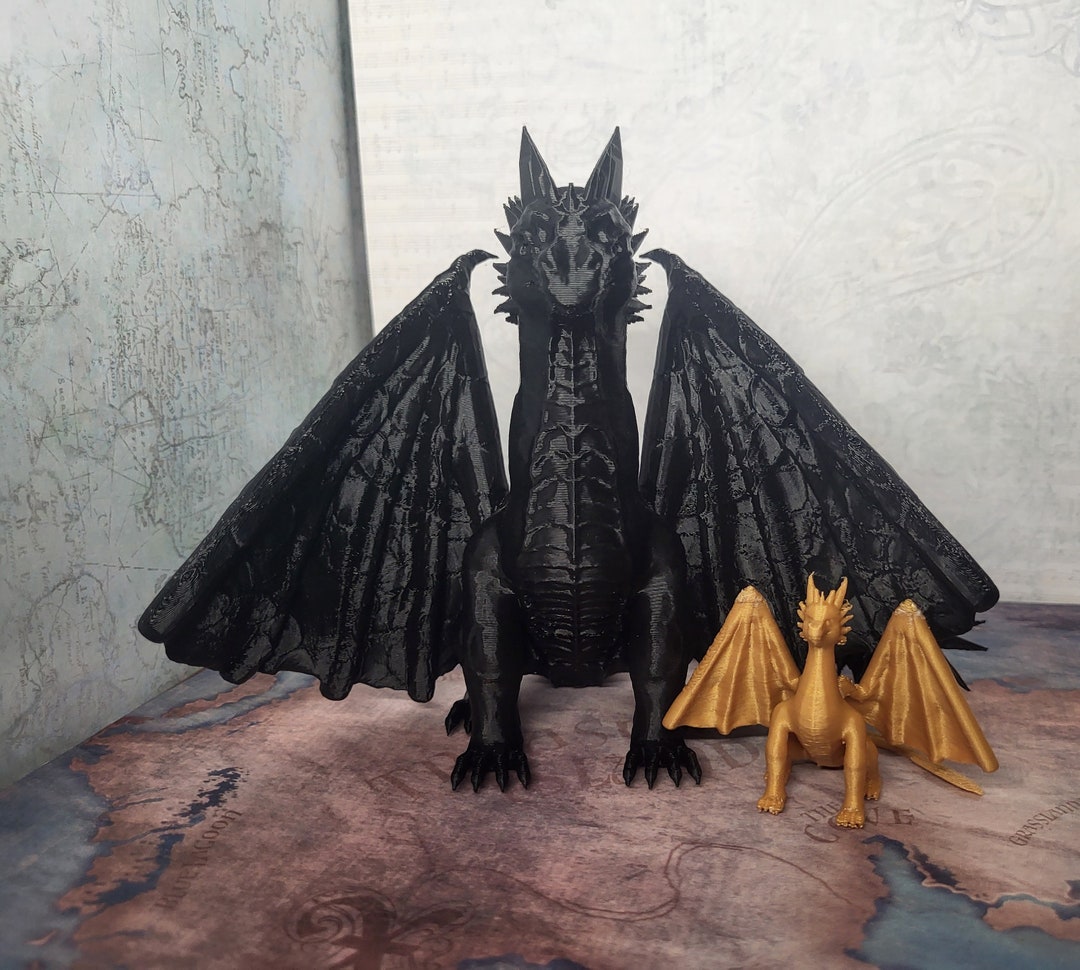 Realistic Fourth Wing Inspired 3D Printed Dragons Etsy