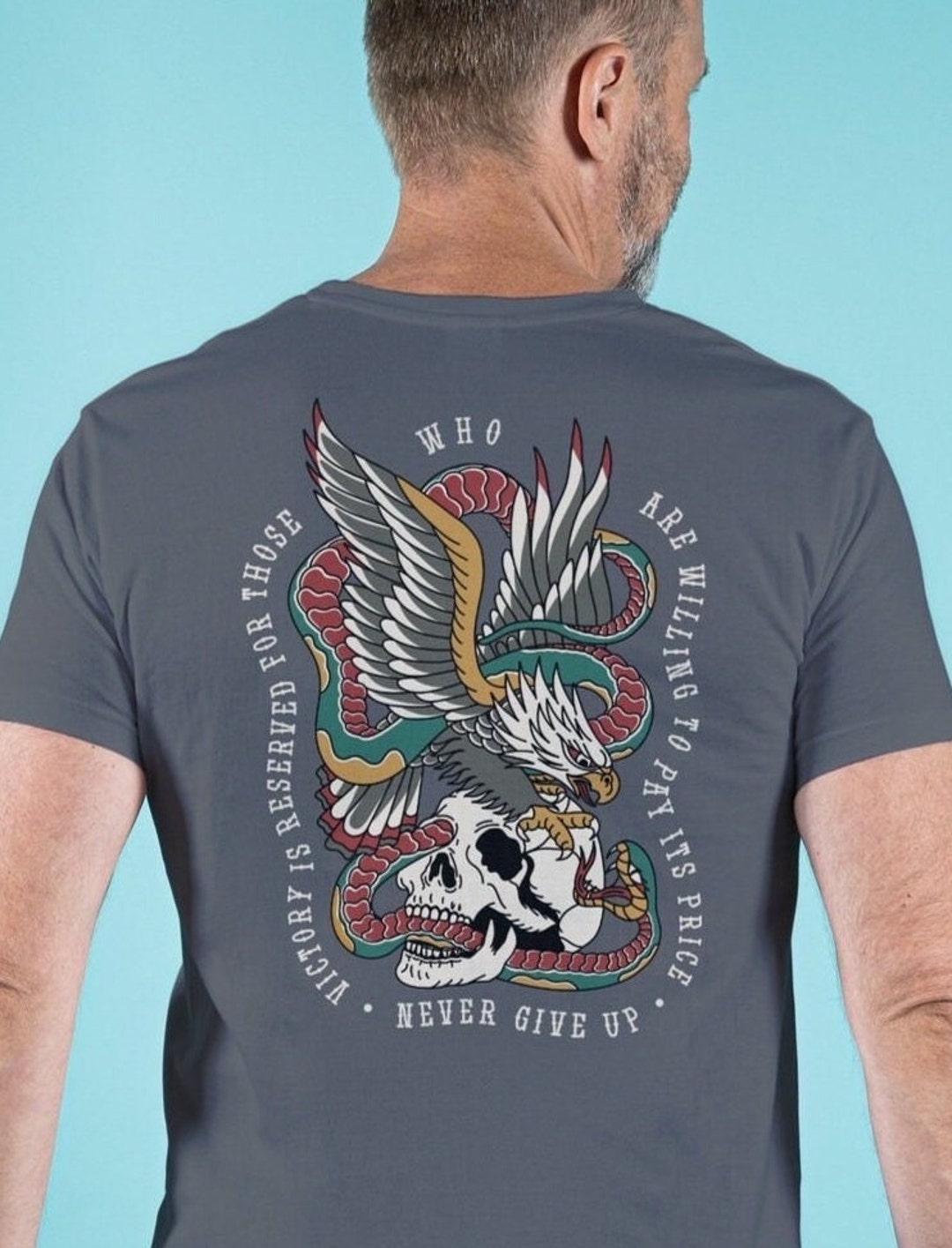 Never Give up Tee, American Traditional, Traditional Tshirt, Tattoo ...