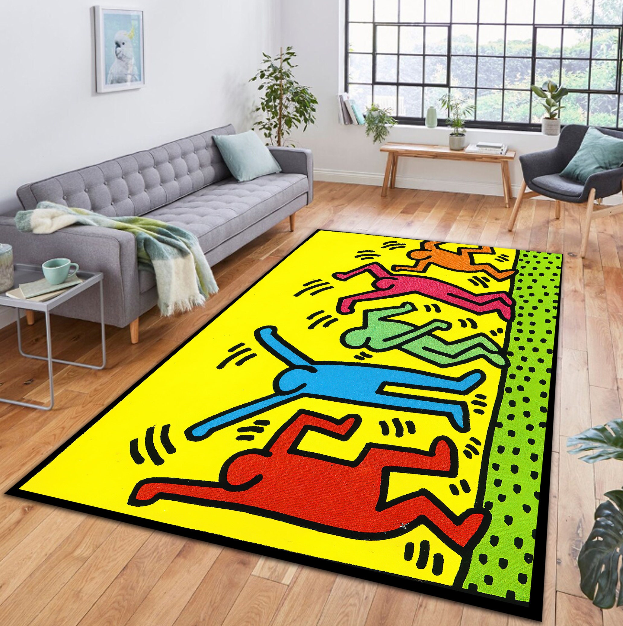 Keith Haring Dancing, Children's Room, Pop Art Carpet,popular Rug,keith