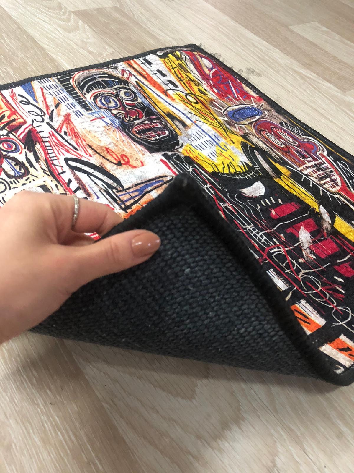 Jean Michel Rug,famous Rug Print,jean Michel Basquiat,graffiti Art ...