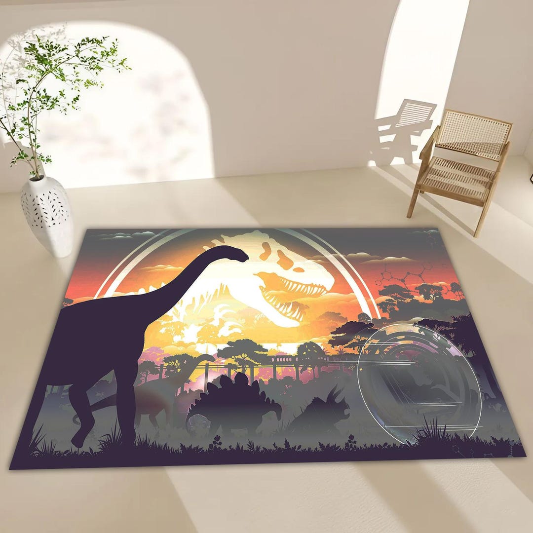 Dinosaur Rug, Fossil Rug, Dinosaur Patterned Rug, Animal Rug, Dinosaur ...