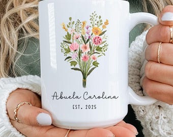 Abuela Mug, custom abuela gift, custom abuela mug, custom year abuela cup, abuela birthday, gift for abuela gift for grandma abuela proposal