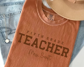 Custom fifth grade teacher shirt custom fifth grade teacher shirt for women personalized fifth grade teacher shirt custom 5th grade gift