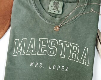 Custom maestra shirt custom maestra shirt for women personalized maestra shirt custom spanish teacher gift, maestra