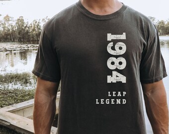 Camisa del año bisiesto, año bisiesto de 1984, año bisiesto, regalo del año bisiesto, camisa del año bisiesto, camiseta del año bisiesto, regalo de los hombres del año bisiesto, año bisiesto 40 años, 1984
