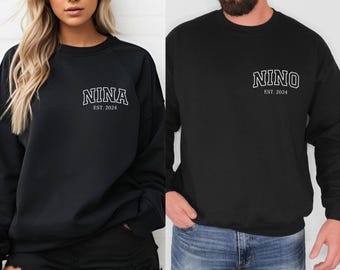 custom nino nina sweatshirt, gift for nino and nina, baptism padrinos proposal, custom nino nino year sweatshirt, nina sweatshirt, nino gift