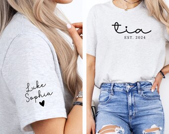 custom tia shirt, custom tia est shirt, tia shirt, personalized tia shirt, tia est shirt, gift for tia, tia gift, tia tshirt madrina, tia
