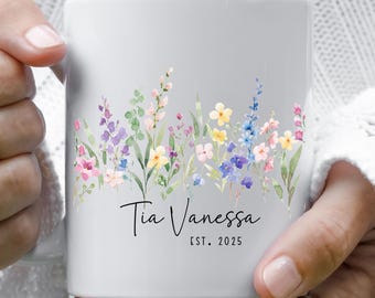 Tia Mug, custom tia gift, custom tia mug, custom year tia cup, tia birthday, gift for tia, gift for aunt, tia proposal, new tia gift, aunt